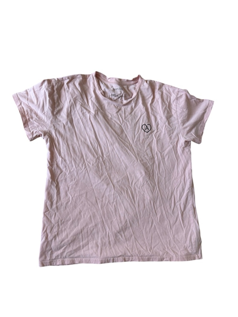Aritzia Light Pink Short Sleeve Tee with Small Logo